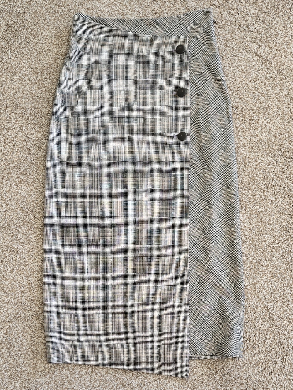 Babaton Gray Plaid Pencil Skirt